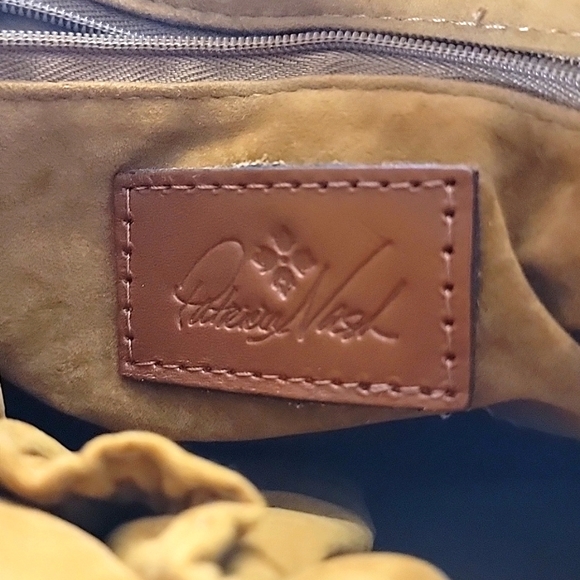 Patricia Nash Perforated Vallata Leather Crossbody Bag Sun Yellow - Picture 7 of 9